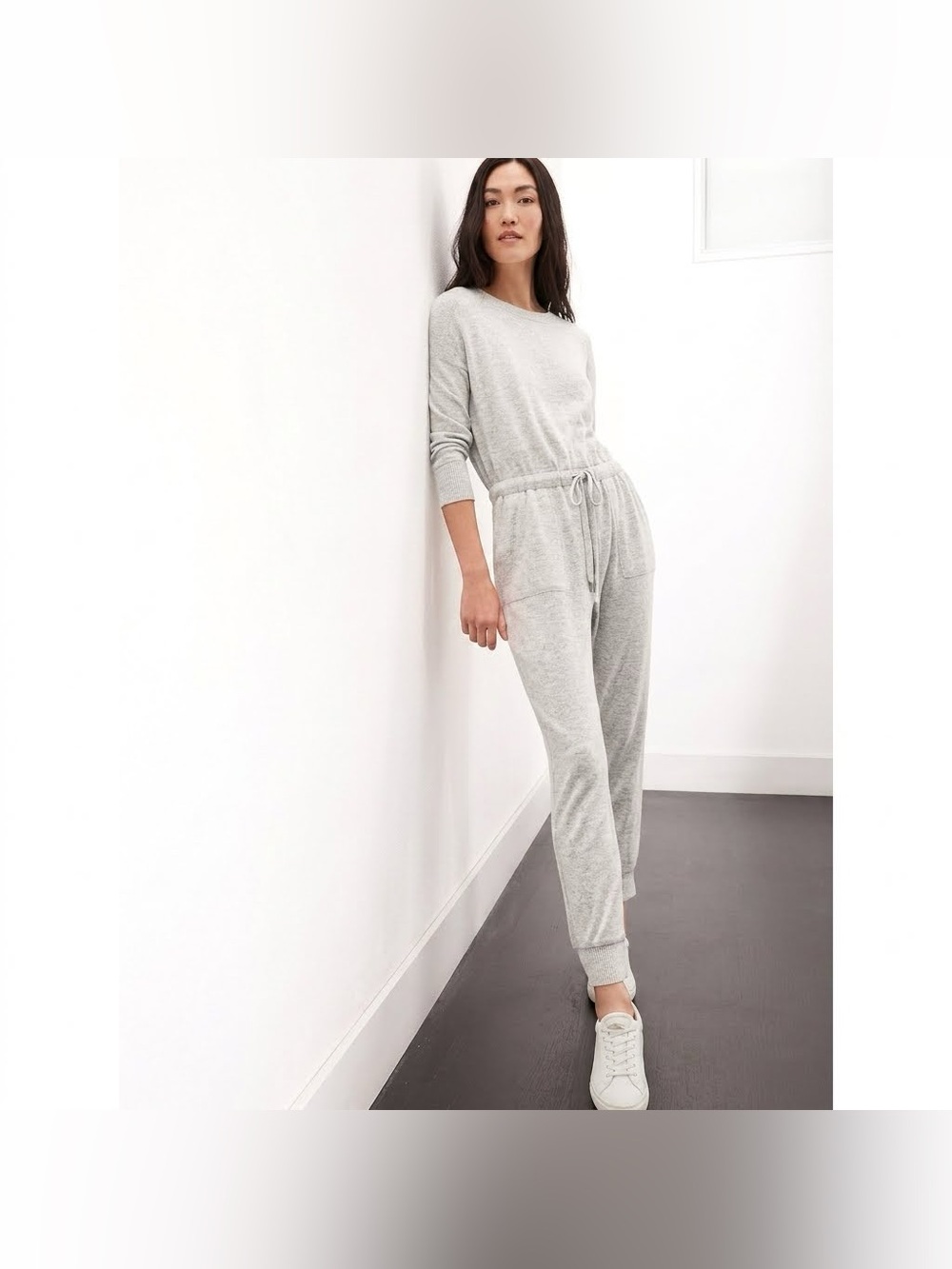 Banana Republic Baby Terry Cozy Jumpsuit Light Gray Size S